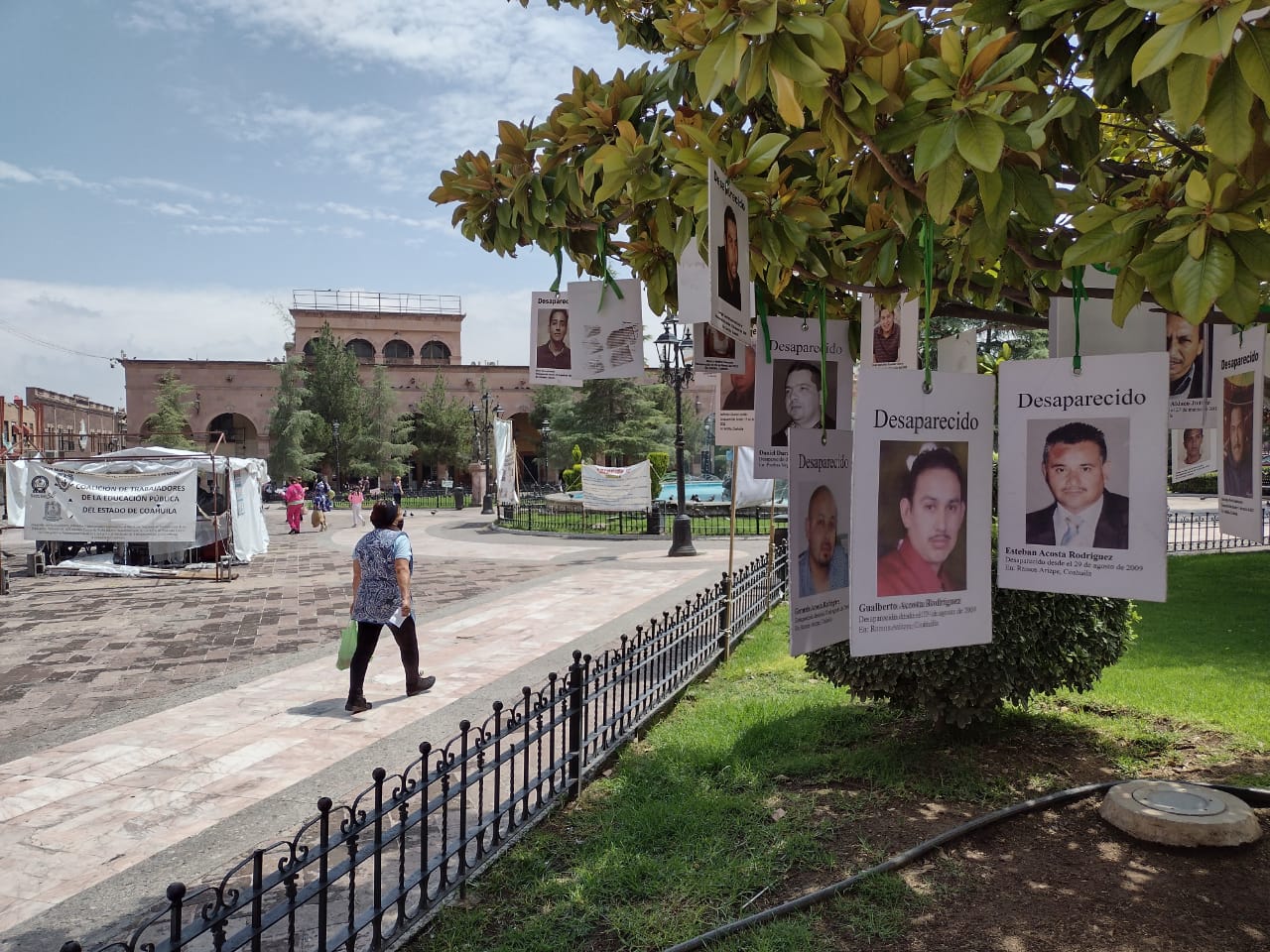 Desconocidos dejan mensajes en “Árbol de la Esperanza”; gobierno de Coahuila los retira